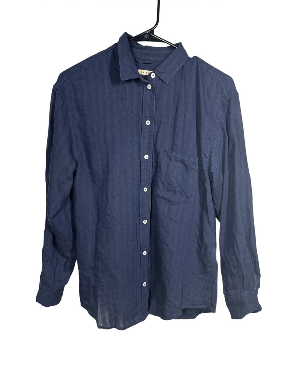 Masscob Vertical Striped Button Front Shirt Size Small